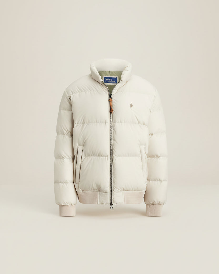 St. Martin Co RL Chalk Ripstop Quilted Zip Jacket — detail view
