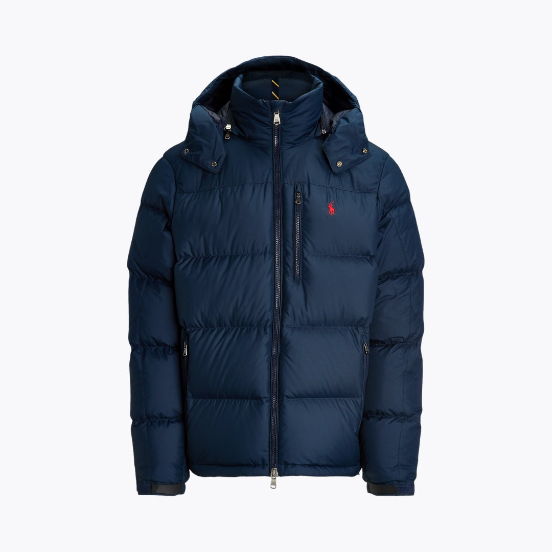 St. Martin Co RL Hooded Channel-Quilted Puffer Jacket — back view