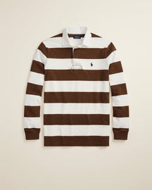St. Martin Co RL Hooped Cotton Rugby Collar Shirt — lifestyle view