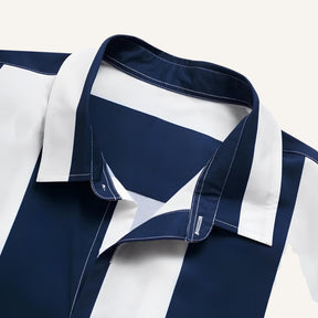 St. Martin Co Bold Regatta Stripe Short-Sleeve Shirt — side view