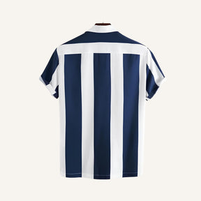 St. Martin Co Bold Regatta Stripe Short-Sleeve Shirt — back view