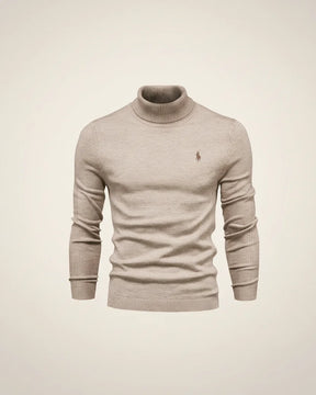 St. Martin Co RL Oatmeal Roll-Neck Knit Sweater — lifestyle view