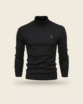 St. Martin Co RL Oatmeal Roll-Neck Knit Sweater — detail view