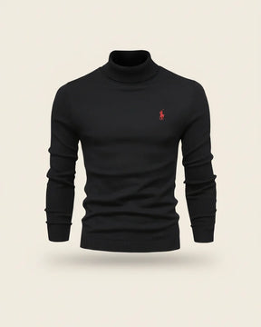 St. Martin Co RL Oatmeal Roll-Neck Knit Sweater — detail view