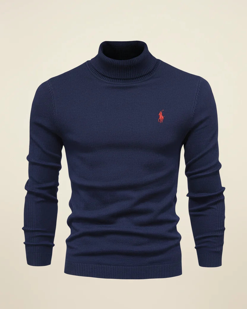 St. Martin Co RL Oatmeal Roll-Neck Knit Sweater — detail view