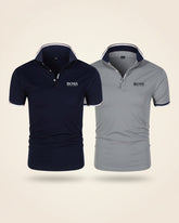 St. Martin Co HB Crimson Tipped Piqué Polo Shirt — detail view