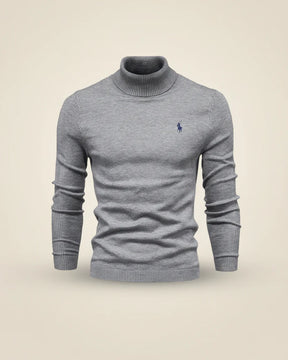 St. Martin Co RL Oatmeal Roll-Neck Knit Sweater — back view