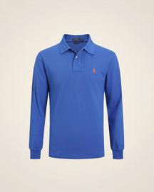 St. Martin Co RL Black Long-Sleeve Knit Polo — detail view