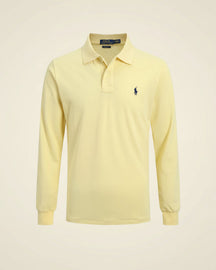 St. Martin Co RL Black Long-Sleeve Knit Polo — detail view