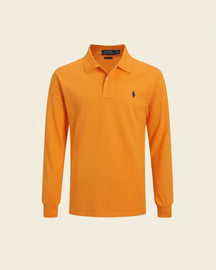 St. Martin Co RL Black Long-Sleeve Knit Polo — detail view