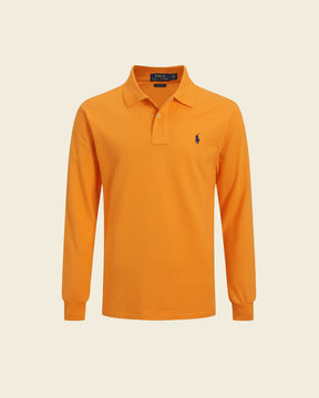 St. Martin Co RL Black Long-Sleeve Knit Polo — detail view