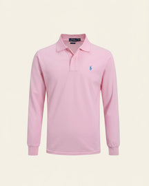 St. Martin Co RL Black Long-Sleeve Knit Polo — detail view
