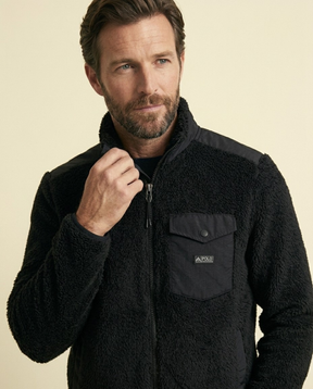 St. Martin Co RL Sherpa Full-Zip Fleece Jacket Black — detail view