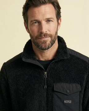 St. Martin Co RL Sherpa Full-Zip Fleece Jacket Black — side view