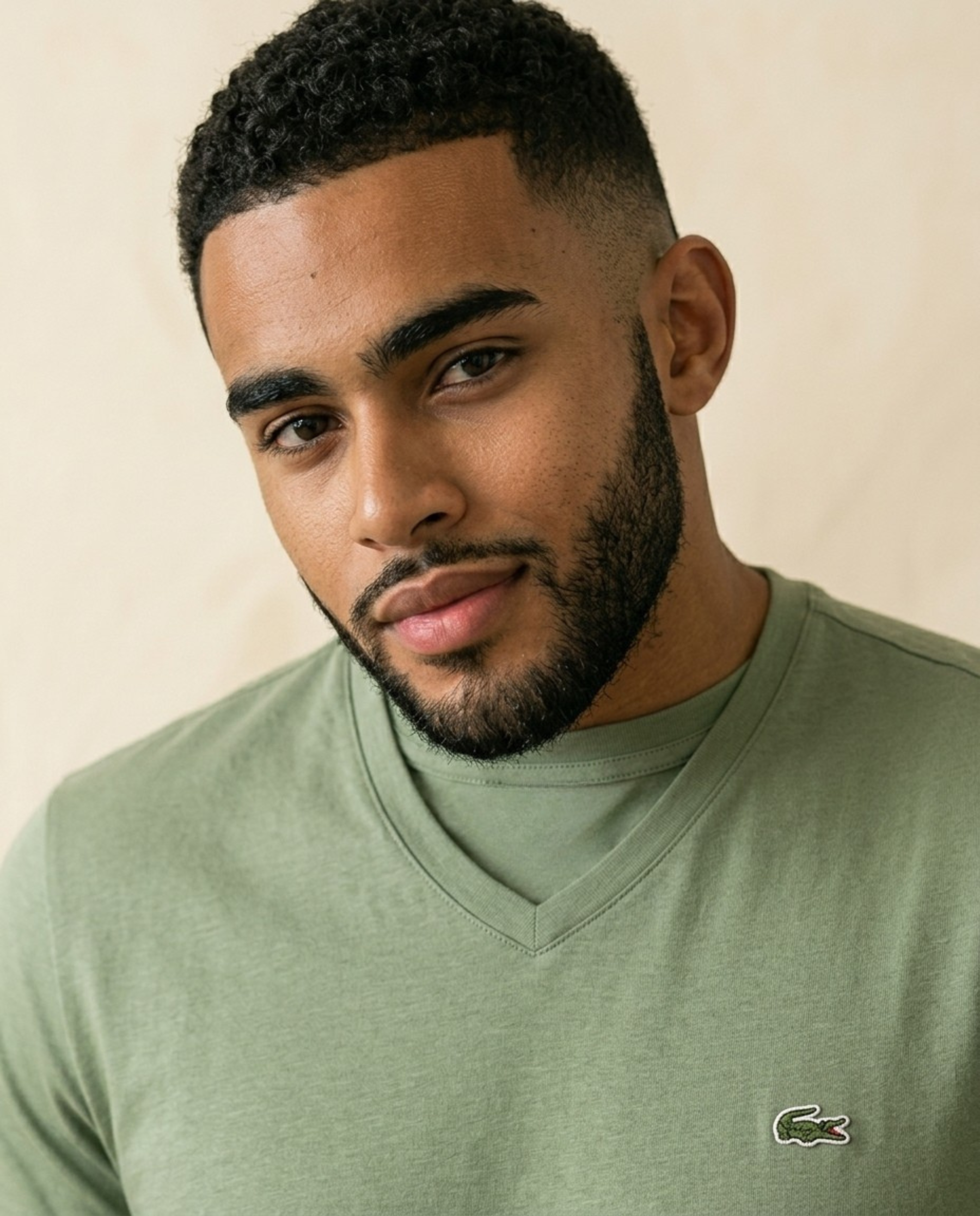 St. Martin Co LC Sage V-Neck Jersey Tee — lifestyle view