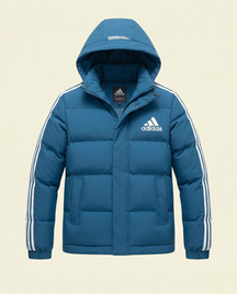 St. Martin Co AD Teal Hooded Quilted Puffer Jacket — detail view