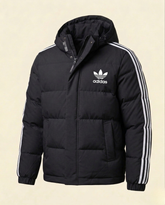 St. Martin Co AD Teal Hooded Quilted Puffer Jacket — detail view