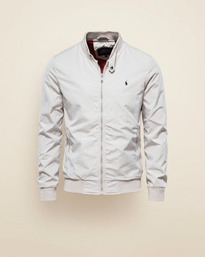 St. Martin Co Black Bomber Jacket Mustard-Lined Shell — back view