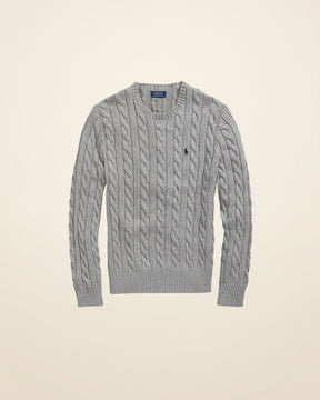 St. Martin Co RL Navy Cable Crew Knit — detail view