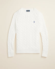 St. Martin Co RL Navy Cable Crew Knit — detail view