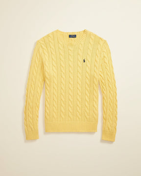 St. Martin Co RL Navy Cable Crew Knit — detail view
