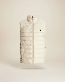 St. Martin Co RL Quilted Gilet Funnel Neck Black — lifestyle view