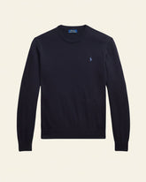 St. Martin Co RL Navy Fine Knit Crewneck Sweater — detail view