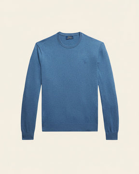 St. Martin Co RL Navy Fine Knit Crewneck Sweater — detail view