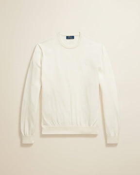 St. Martin Co RL Navy Fine Knit Crewneck Sweater — lifestyle view