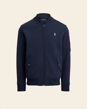St. Martin Co RL Navy Fleece Bomber — front view