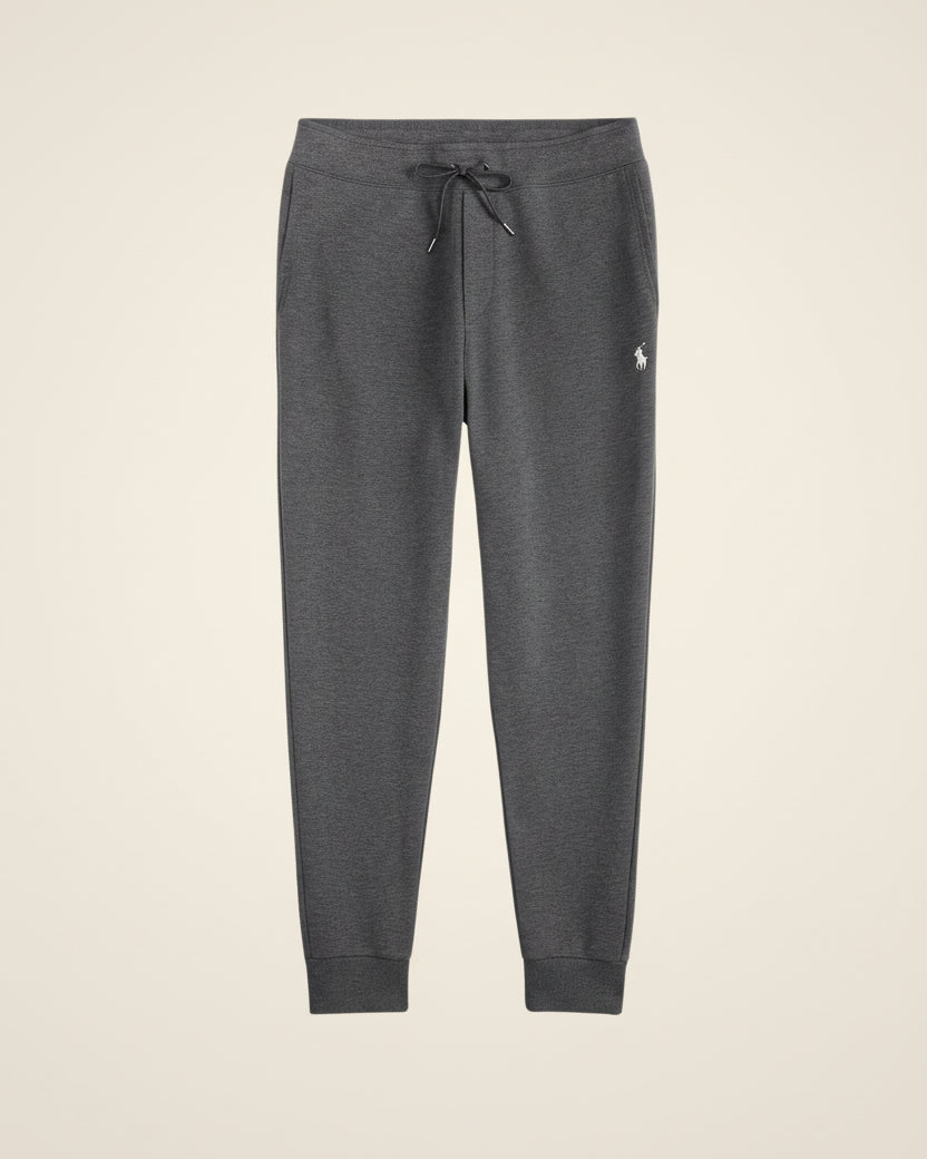 St. Martin Co RL Tapered Fleece Jogger in Black — detail view