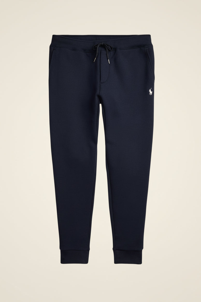 St. Martin Co RL Tapered Fleece Jogger in Black — detail view