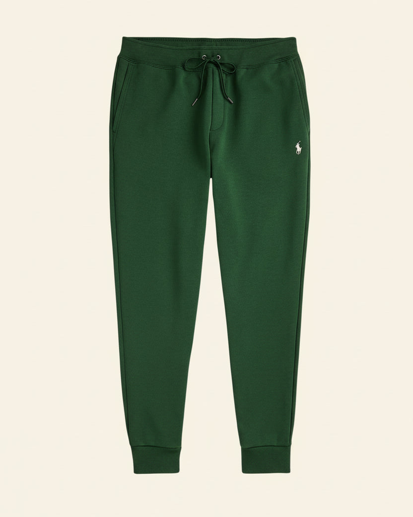 St. Martin Co RL Tapered Fleece Jogger in Black — detail view