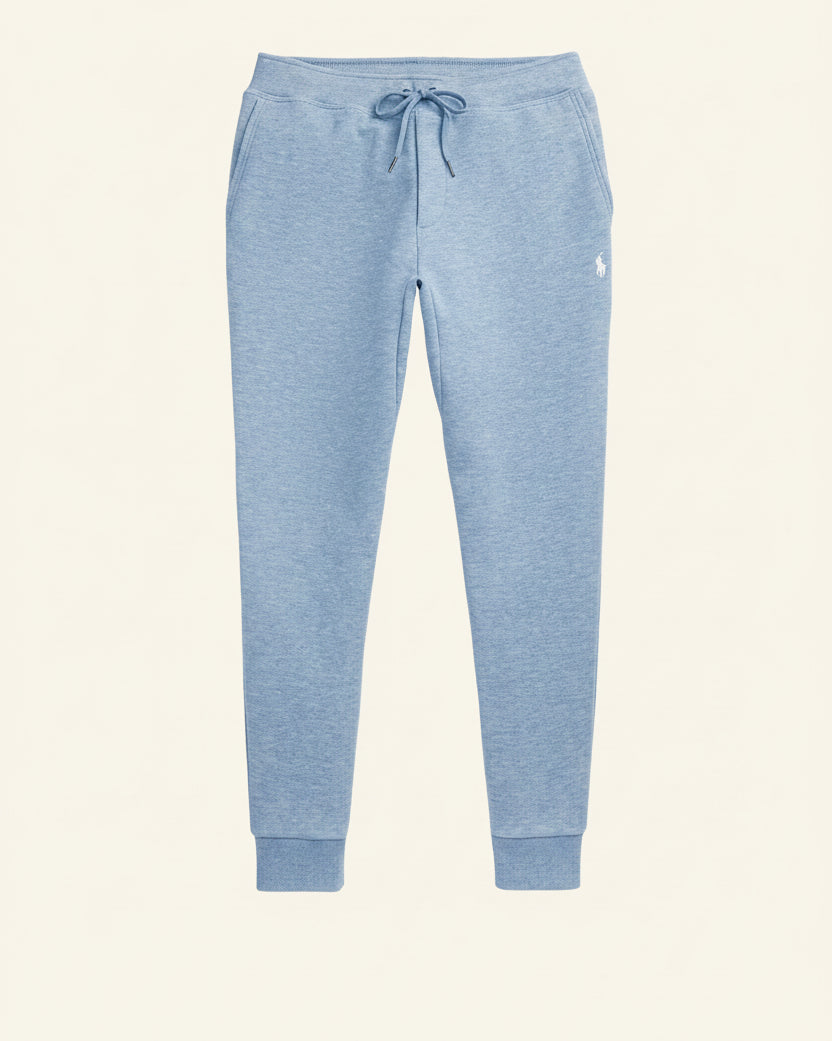 St. Martin Co RL Tapered Fleece Jogger in Black — detail view