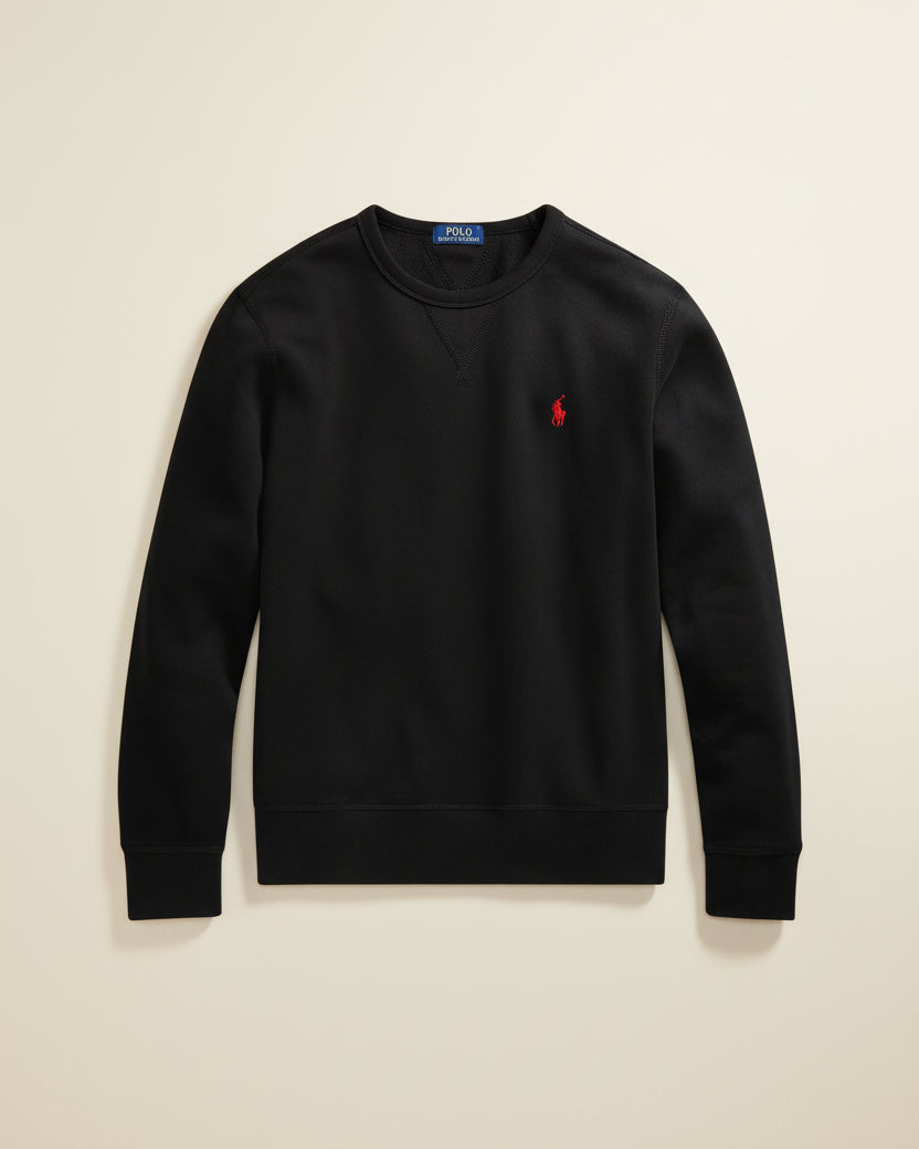 St. Martin Co RL Black Fleece Crewneck Sweatshirt — front view