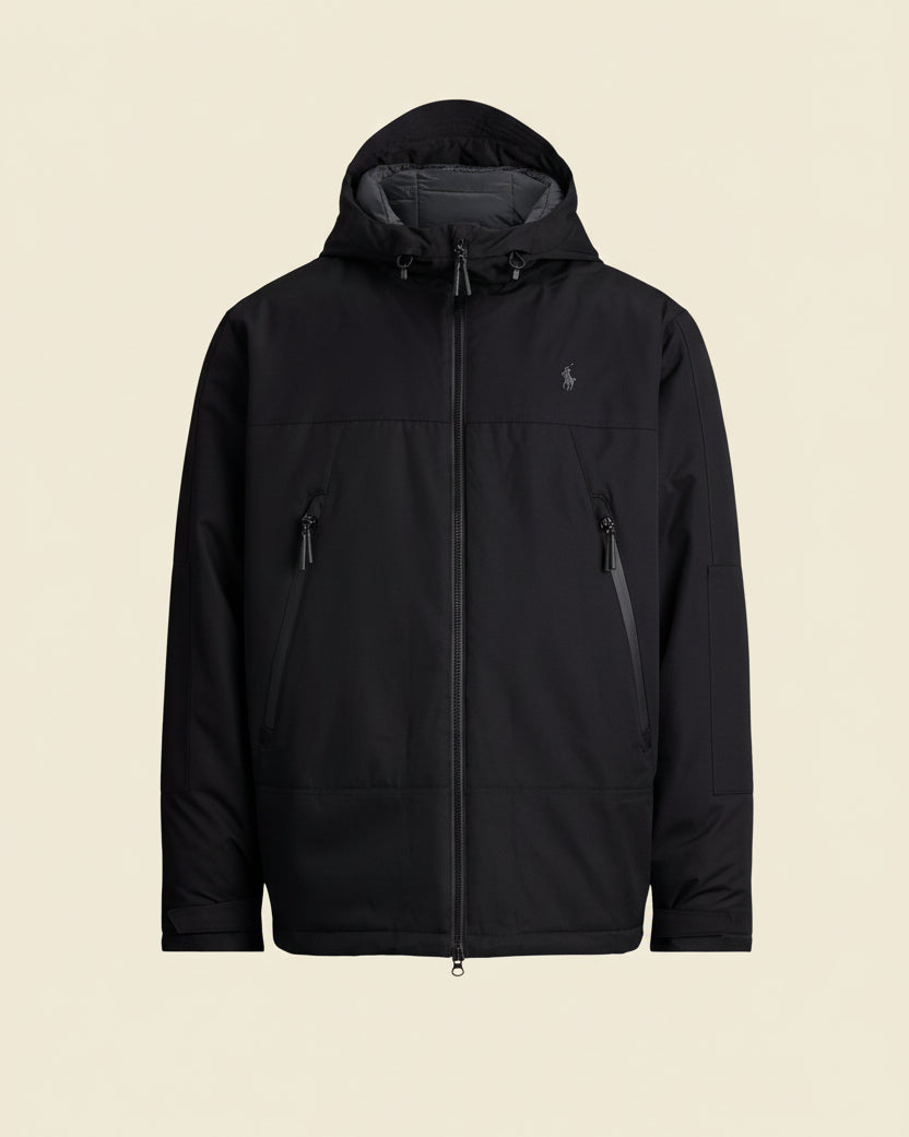 St. Martin Co RL Hooded Padded Shell Jacket Black — detail view