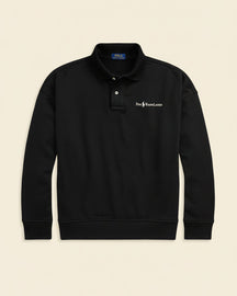 St. Martin Co RL Forest Green Polo Collar Sweatshirt — detail view