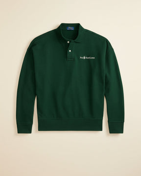 St. Martin Co RL Forest Green Polo Collar Sweatshirt — side view