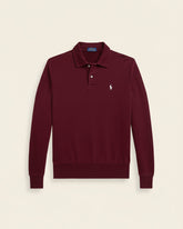 St. Martin Co RL Burgundy Long-Sleeve Knit Polo — detail view