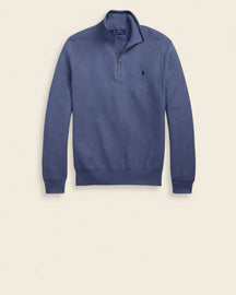 St. Martin Co RL Navy Waffle-Knit Quarter-Zip Pullover — detail view