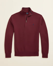 St. Martin Co RL Navy Waffle-Knit Quarter-Zip Pullover — detail view