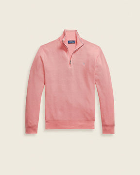 St. Martin Co RL Navy Waffle-Knit Quarter-Zip Pullover — detail view