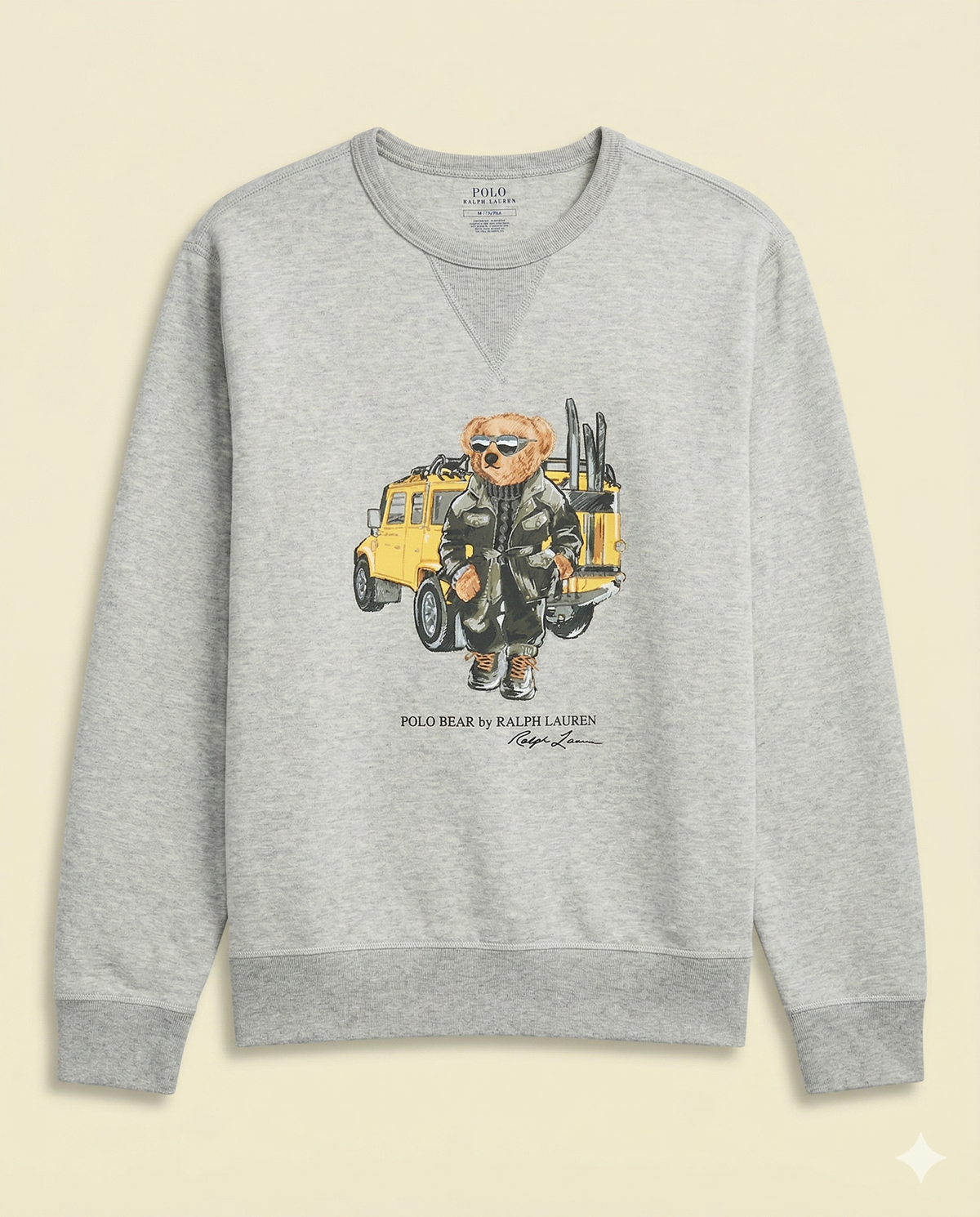 St. Martin Co RL Adventure Bear Crewneck Sweatshirt — front view