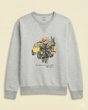 St. Martin Co RL Adventure Bear Crewneck Sweatshirt — front view