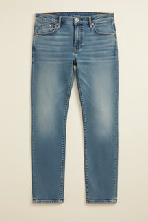 St. Martin Co Washed Straight Denim in Mid Blue — front view