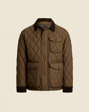 St. Martin Co RL Diamond-Quilted Snap-Collar Field Jacket — detail view
