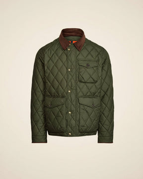 St. Martin Co RL Diamond-Quilted Snap-Collar Field Jacket — detail view