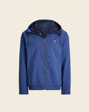 St. Martin Co RL Tan Hooded Cotton Twill Zip Jacket — side view