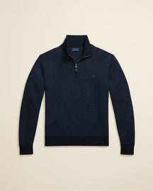 St. Martin Co RL Forest Waffle Half-Zip Knit — detail view