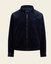 St. Martin Co RL Navy Corduroy Zip-Through Harrington Jacket — back view